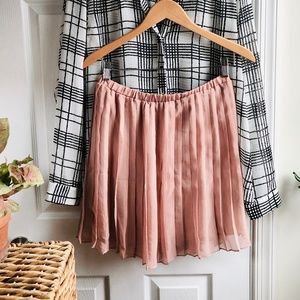 Sparkle & Fade Pleated Chiffon Shirt Petal Pink L